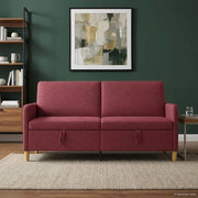 Divano con Storage Rosso Vino 172 x 78 x 87 cm Poliestere 42036950
