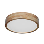 Plafoniera tonda Ø40 legno chiaro LED 24W CCT Italux