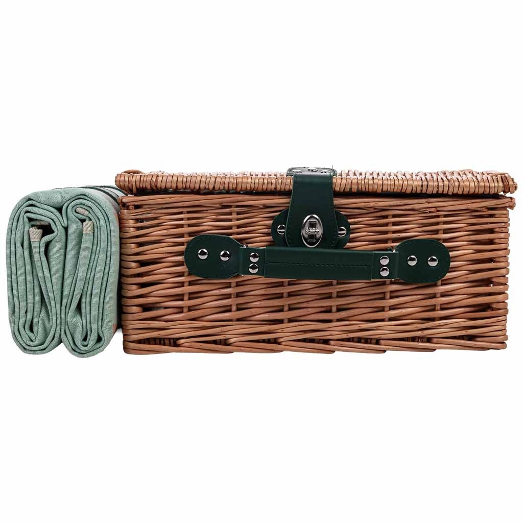 Cestino da picnic per 4 persone, marrone, 38x26x18cm