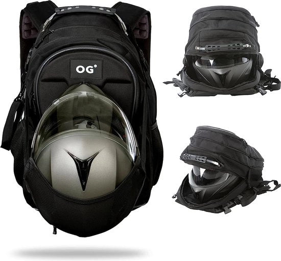 Zak da Motor per Motociclisti, Impermeabile, 30-35L, Telaio per Moto, Tas per Motociclisti, Tas per Cappello, Porta Laptop, USB, Riflettente, Grande Capacità