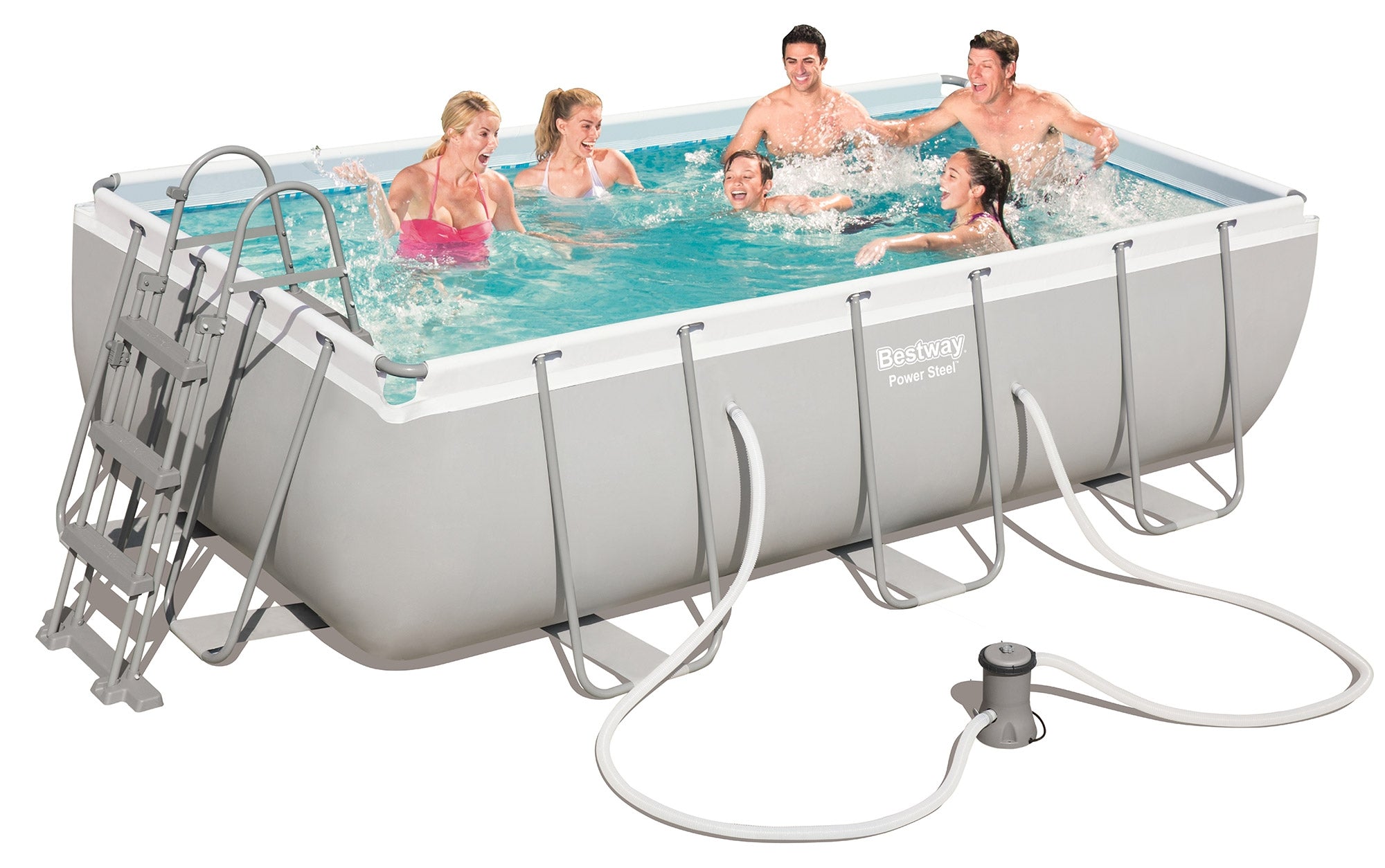 Piscina Fuori Terra Rettangolare 404x201x100cm Bestway Power Steel Frame 56441