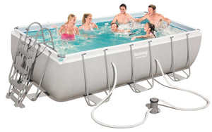 Piscina Fuori Terra Rettangolare 404x201x100cm Bestway Power Steel Frame 56441