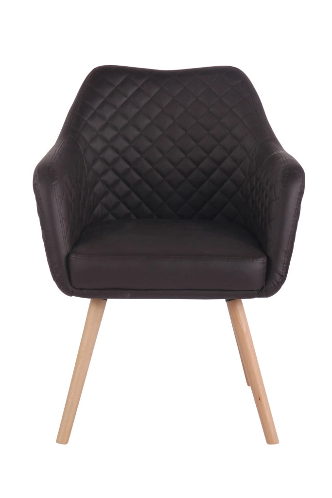 Poltroncina Design Gent In Similpelle natura,marrone scuro