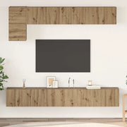 Set mobile TV 5 pz-Set di 5 Credenza per TV Rovere artigianale Legno multistrato 619845