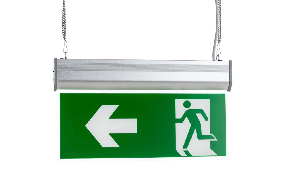 Cartello Uscita di Emergenza Bifacciale C200RL verde