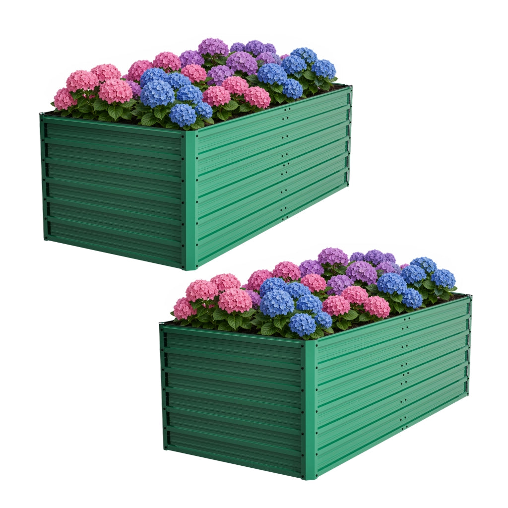 Fioriera Rialzata da Giardino ¨C MINIMAL ¨C Metallo Verde 190x90x64 cm