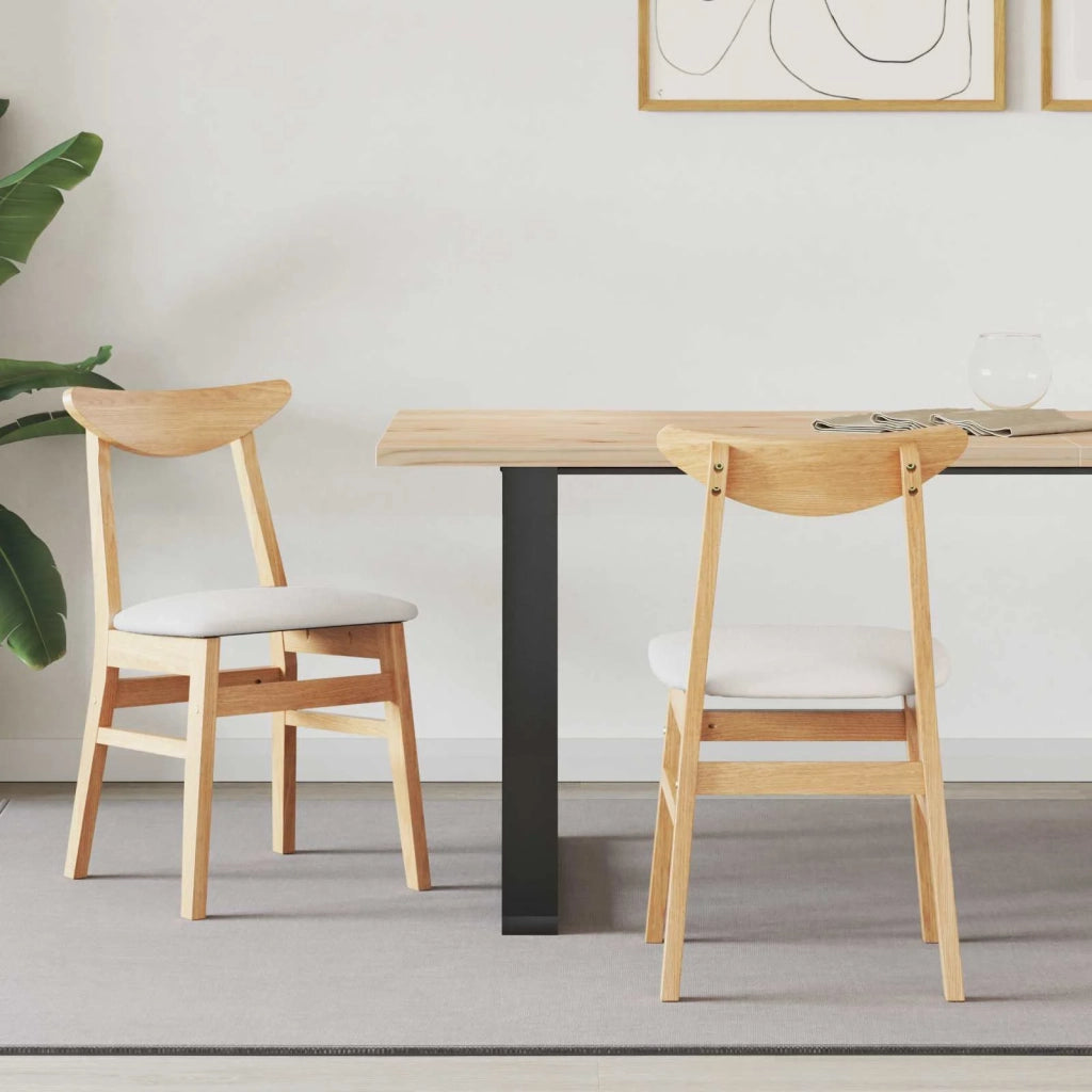 Sedie da pranzo 2 pcs Naturale 42 x 47.5 x 81 cm