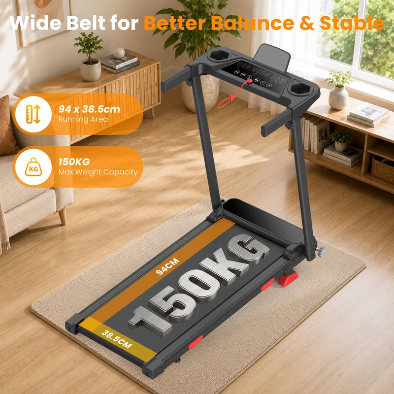 Tapis roulant pieghevole | Regolazione inclinazione | 3,0 HP | Ultra-silenzioso | 1¨C12 km/h | Controllo tramite App Smart | Design ammortizzato