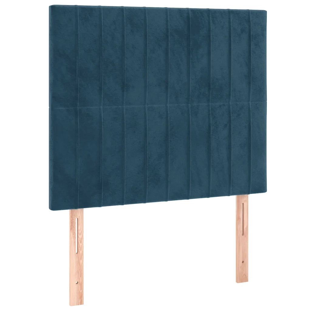 Giroletto a Molle con Materasso Blu Scuro 100x200 cm in Velluto 3129319