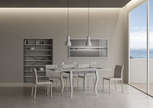 Tavolo Allungabile 90-180x90x78/80 cm Olanda Librox Bianco Frassino