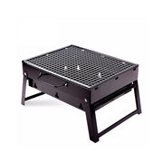 Trade Shop - Barbecue Portatile A Carbonella Per Grigliate Carne Pesce Verdure 20x35x27 Cm -
