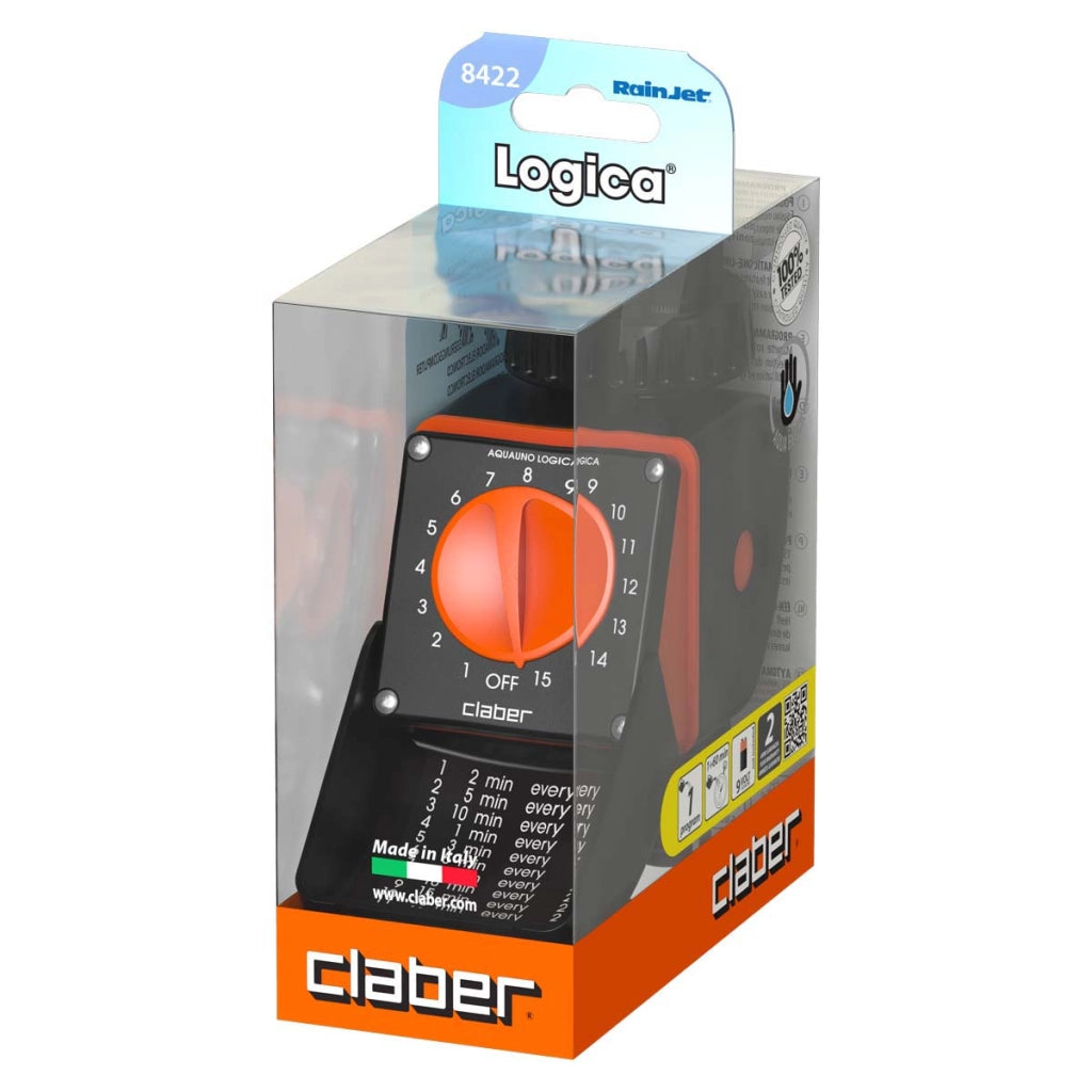 CENTRALINA IRRIGAZIONE AQUAUNO LOGICA CLABER  INNESTO RAPIDO 3/4F 1XTRANSISTOR VOLT 9 SELF 8422