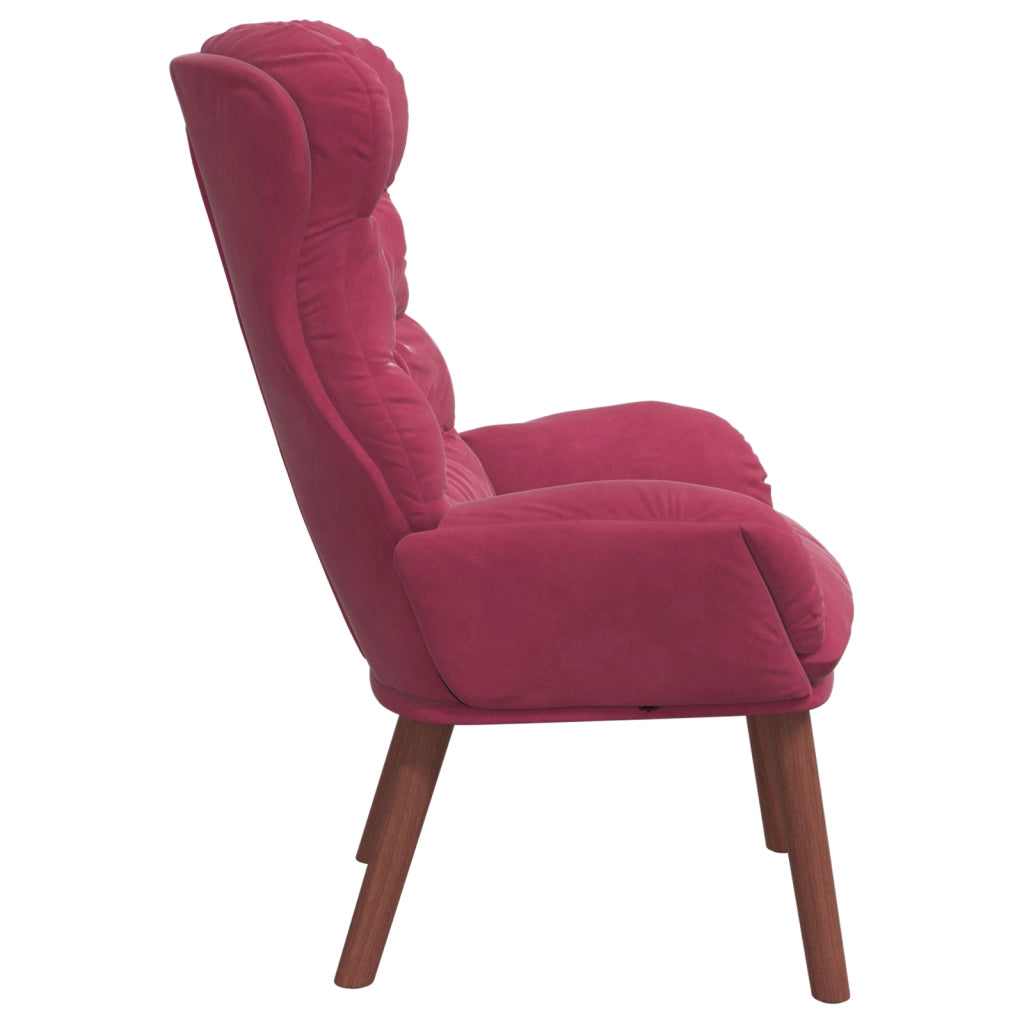 Poltrona Relaxing Velluto Rosso Wine