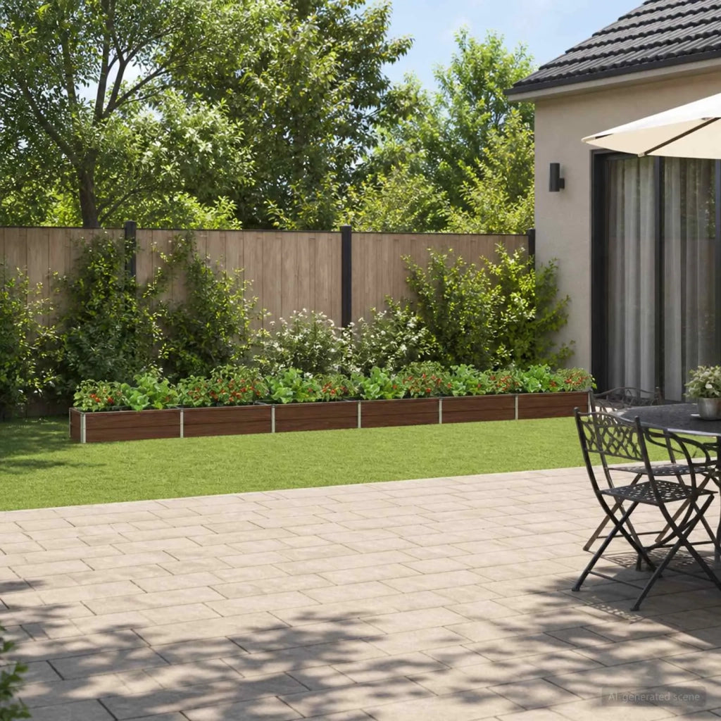 Letto rialzato da giardino Nero 480 x 40 x 24 cm 8006363