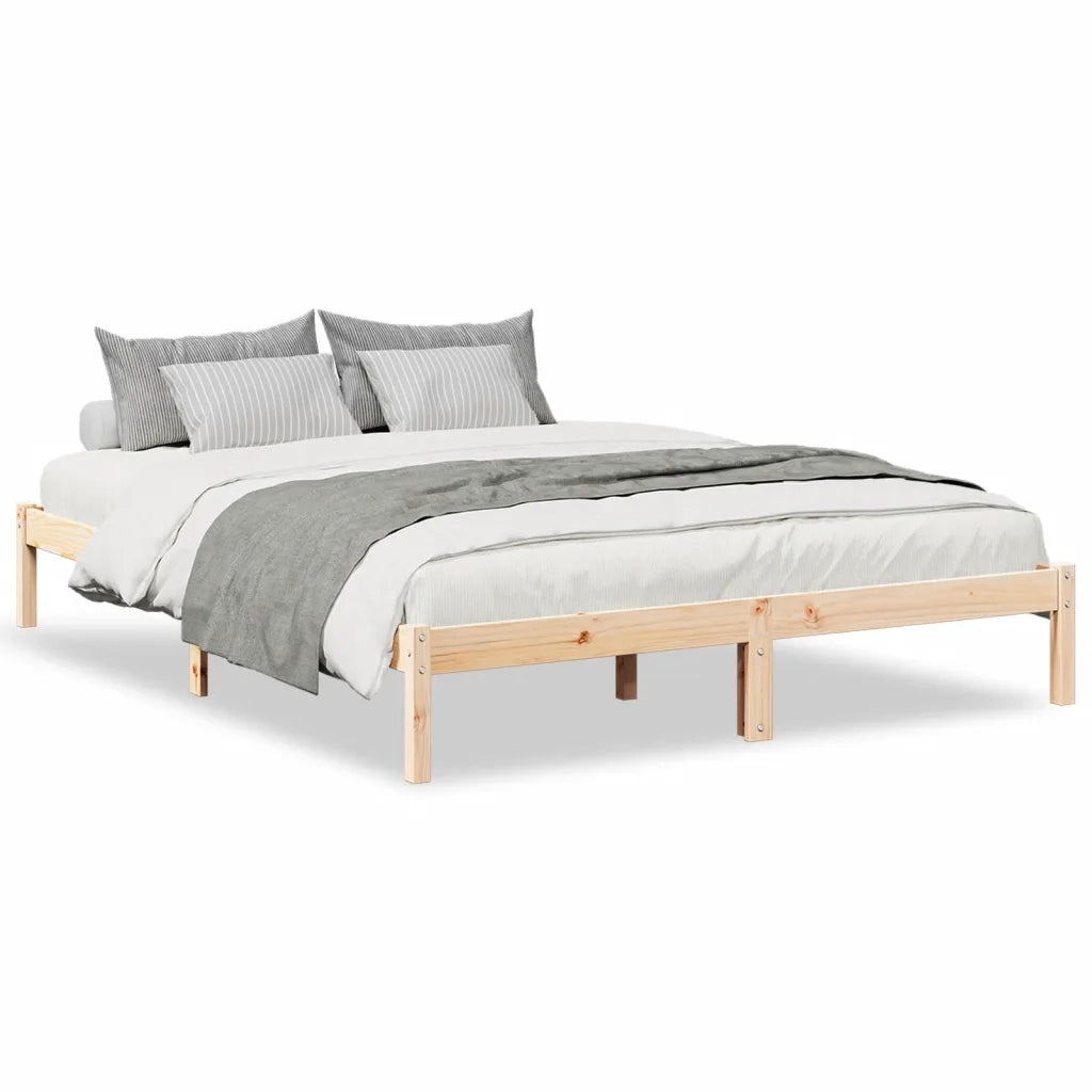 Letto Extra Lungo senza Materasso-Struttura Letto 140x210 cm in Legno di Pino 489593