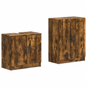 Set di Armadi da Bagno da 2 Pezzi UTRECHT Rovere Fumo 3417653