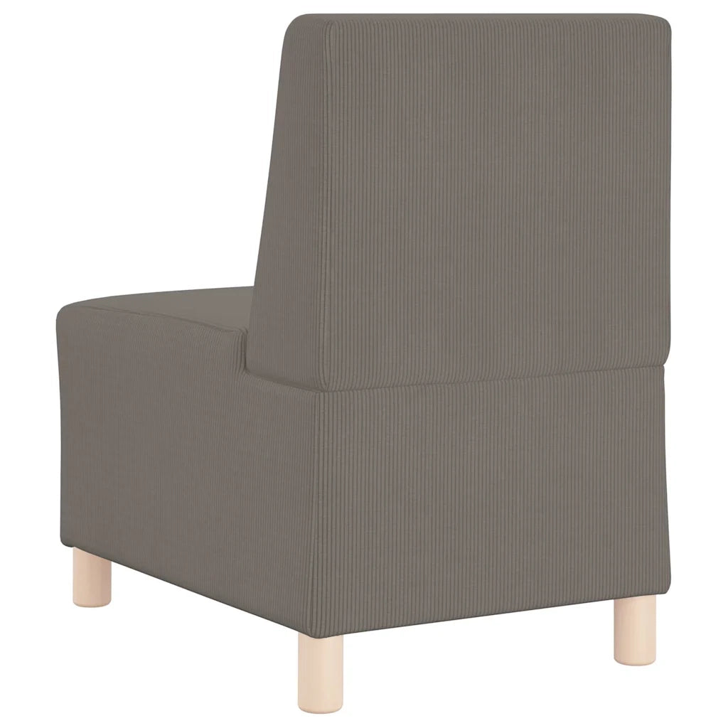 vidaXL Unità di Divano Modulare Senza Braccioli 3 pcs Grigio chiaro