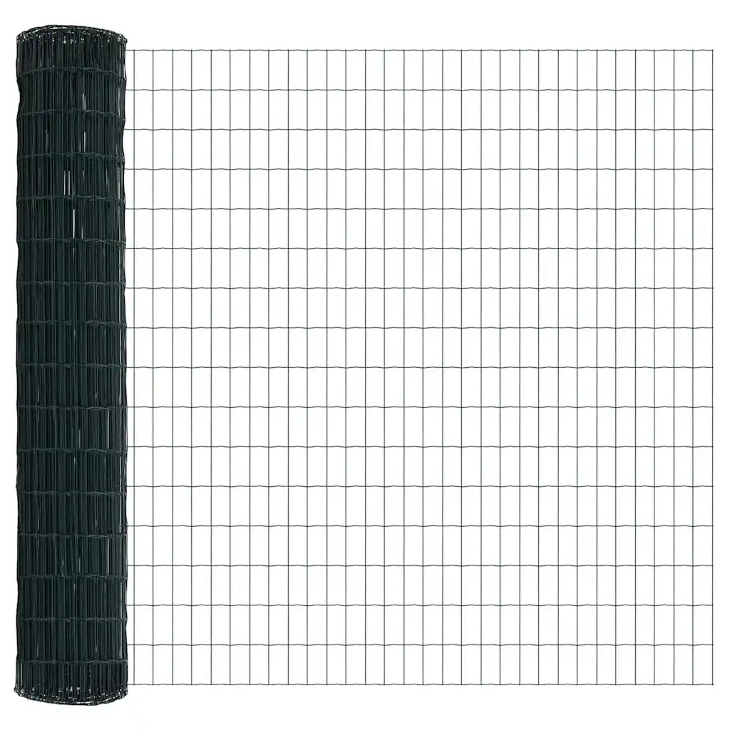 Recinzione da Giardino | Recinzione con Posto Verde 1,6 x 10 m Acciaio e PVC