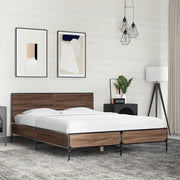 Giroletto Rovere Marrone 140x190cm in Legno Multistrato Metallo 3280036