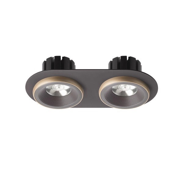 Faretto SHARM R II da incasso marrone/oro perlato 230V LED 2x10W 24° 3000K