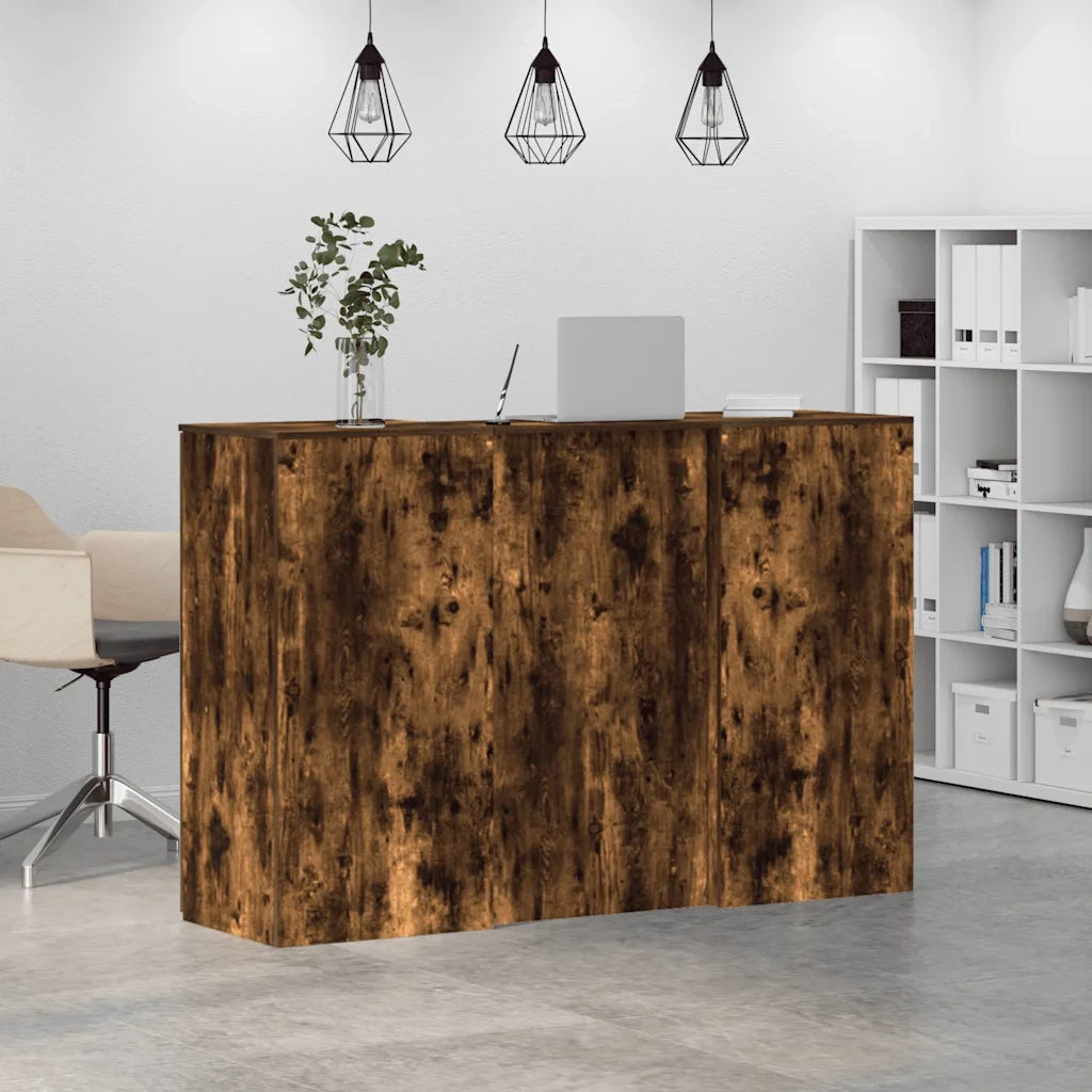 Banco Reception Rovere Fumo 155x50x103,5cm in Legno Multistrato 3324200