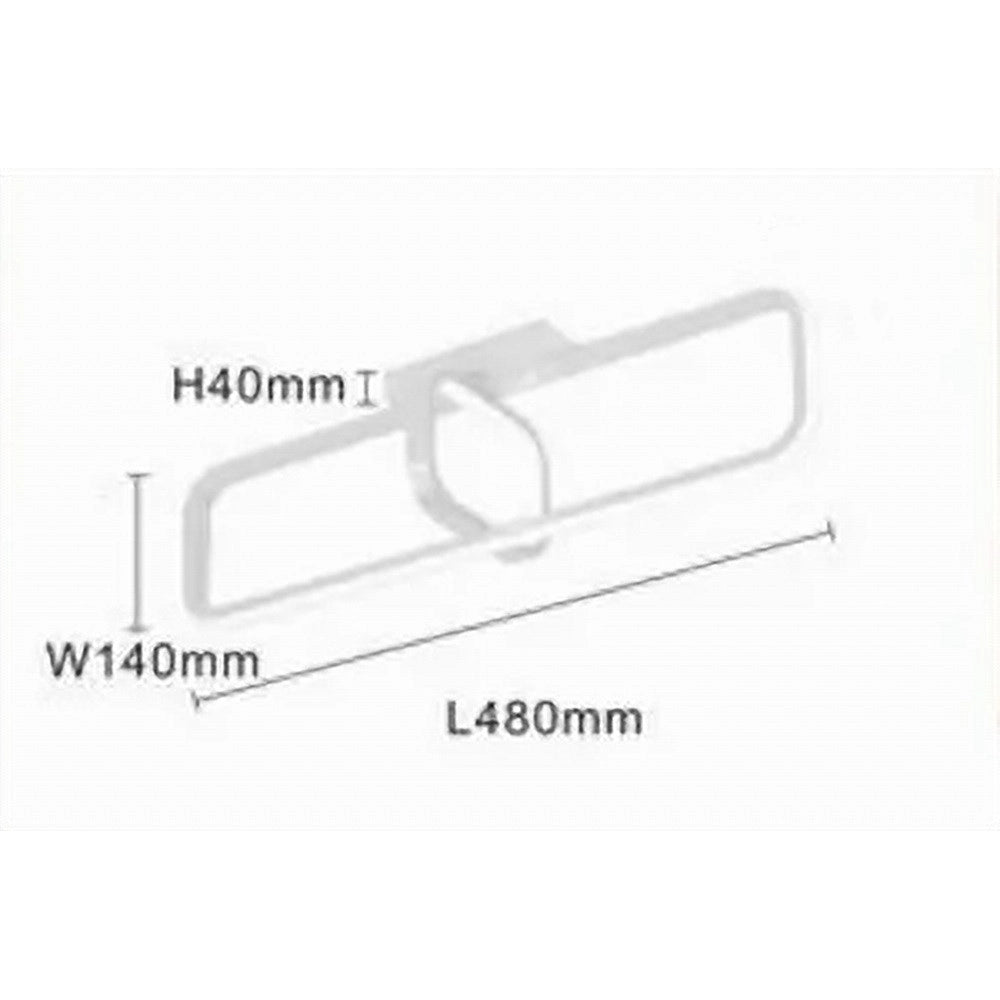 Trade Shop - Plafoniera Led 32 W Rettangolare Bianco Design Moderno Lampadario Soffitto 50217 -