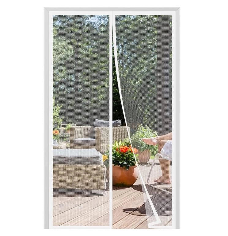 Zanzariera Magnetica per Balconi Finestre Bianca 220 x 140 cm