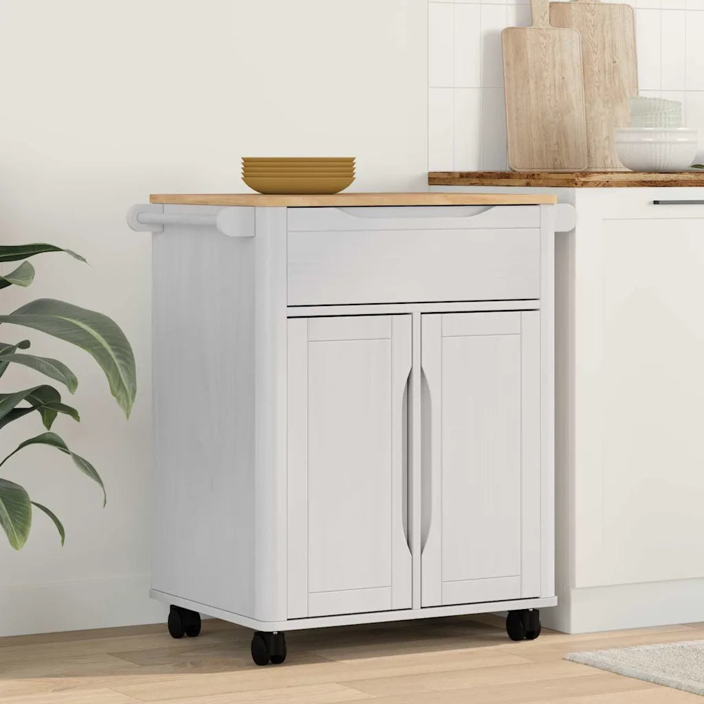 Carrello da Cucina FLORO Bianco 72,5 x 45 x 80 cm CFW8298183