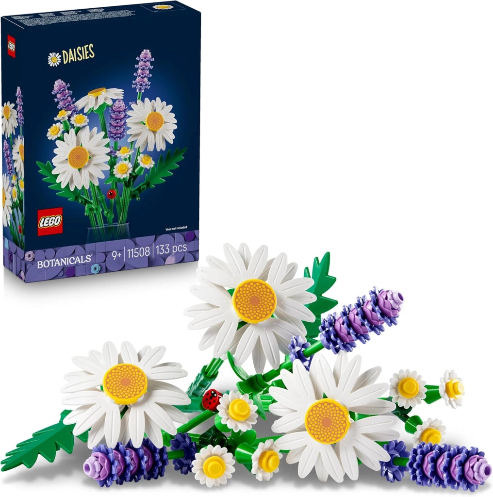 LEGO Botanicals Margherite - Bouquet di Fiori Artificiali con Margherite Finte e Lavanda, Eta 9+