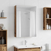 Mobiletto per specchio da bagno con lo scaffale Legno vecchio 889029