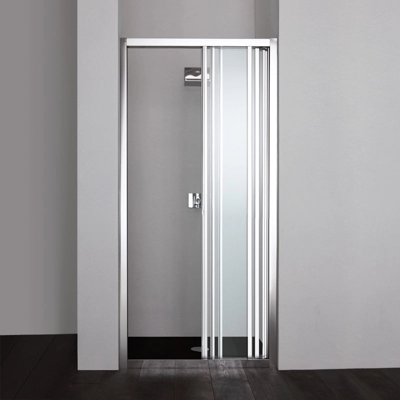 Porta nicchia doccia 90 cm tre ante trasparenti