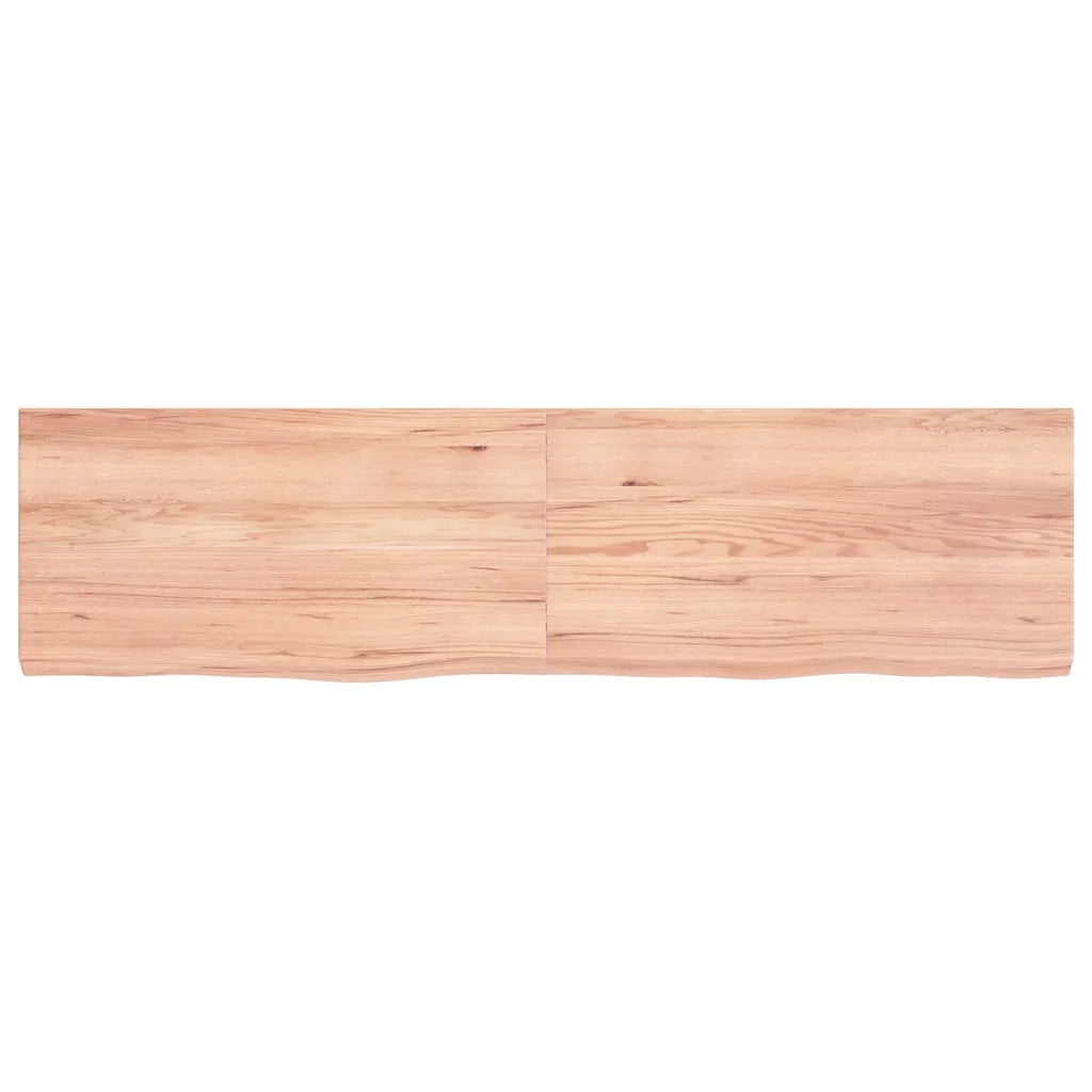 Piano Bagno Marrone 120x30x(2-4) cm Legno Massello Trattato 3156137