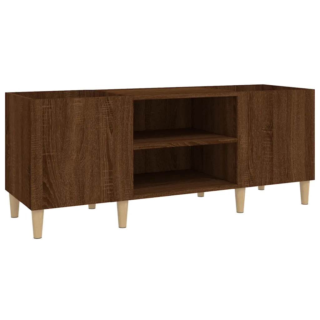 vidaXL Mobile Porta Dischi Rovere Marrone 121x38x48 Legno Multistrato