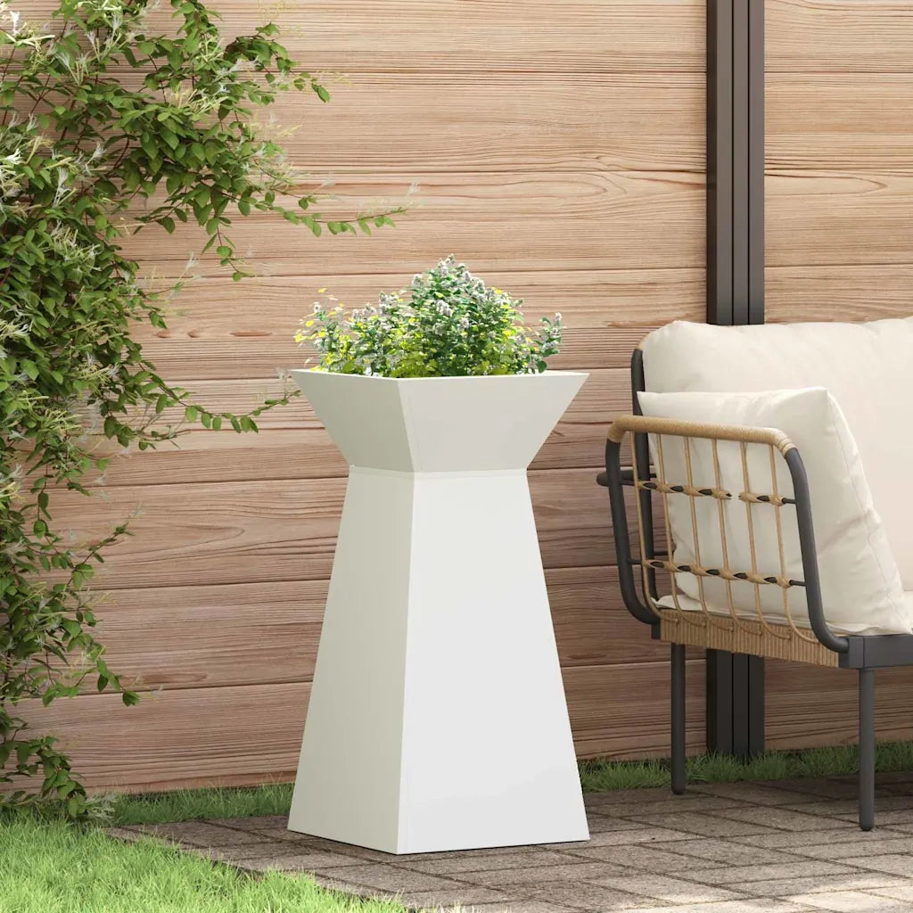 Fioriere | Cassetta per fiori | Vaso a Pilastro Bianco 35 x 35 x 73 cm