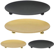 4 pacchi di supporti per candele, pila, per candele LED, candele per bagno, candele per cerimonie, in oro e nero