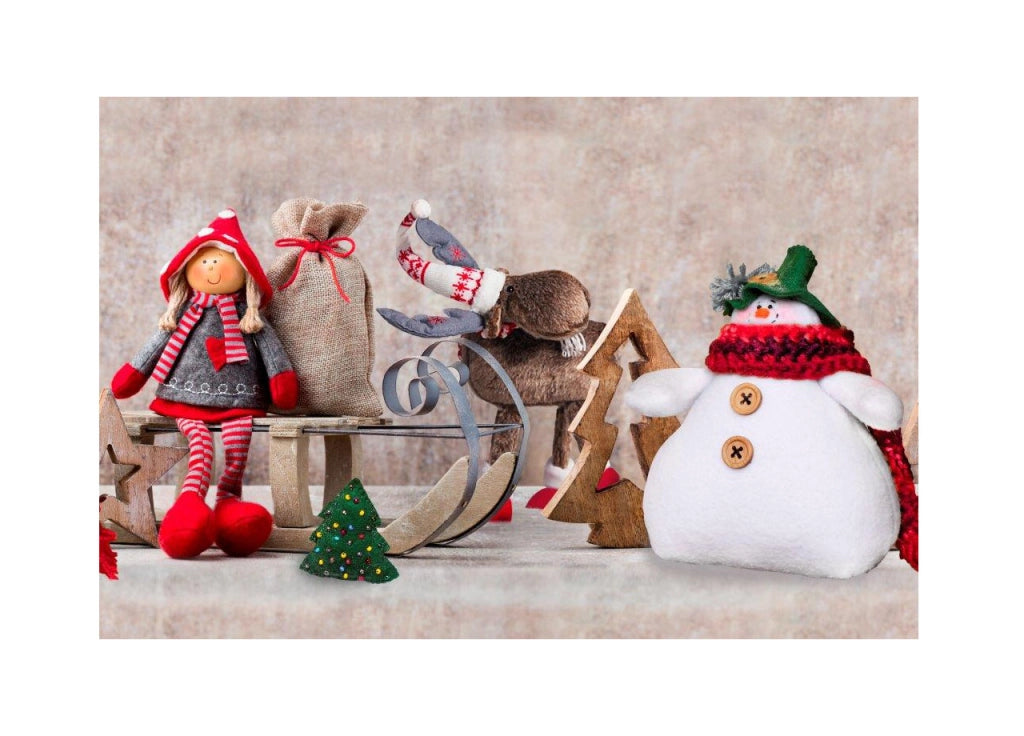 Tappeto Passatoia Cucina Antiscivolo Sottolavello Digitale Disegni Natalizi - 50x90 - Bambolina Slitta