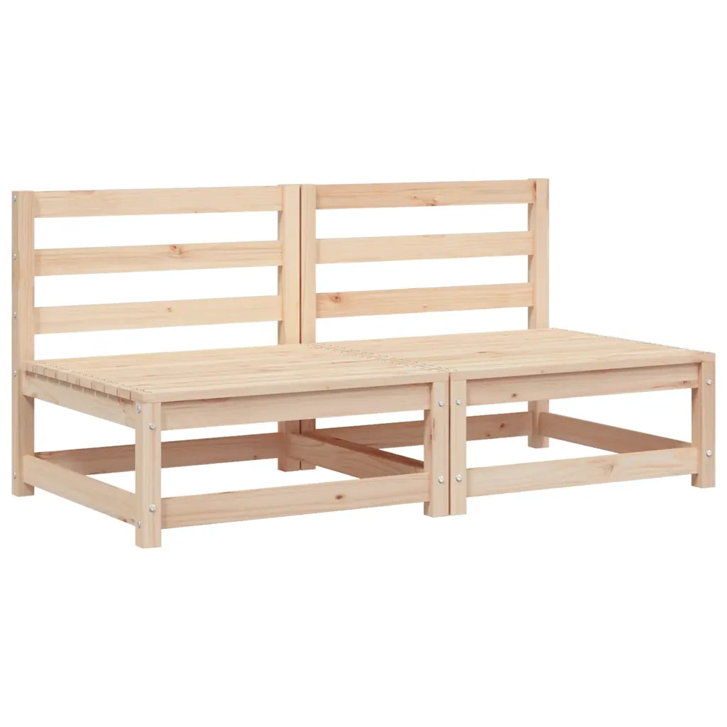 Divani da Giardino Senza Braccioli 2pz 70x70x67cm Massello Pino 837921