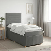 Letto box spring con materasso Grigio Scuro 80 x 200 cm Tessuto 3454257