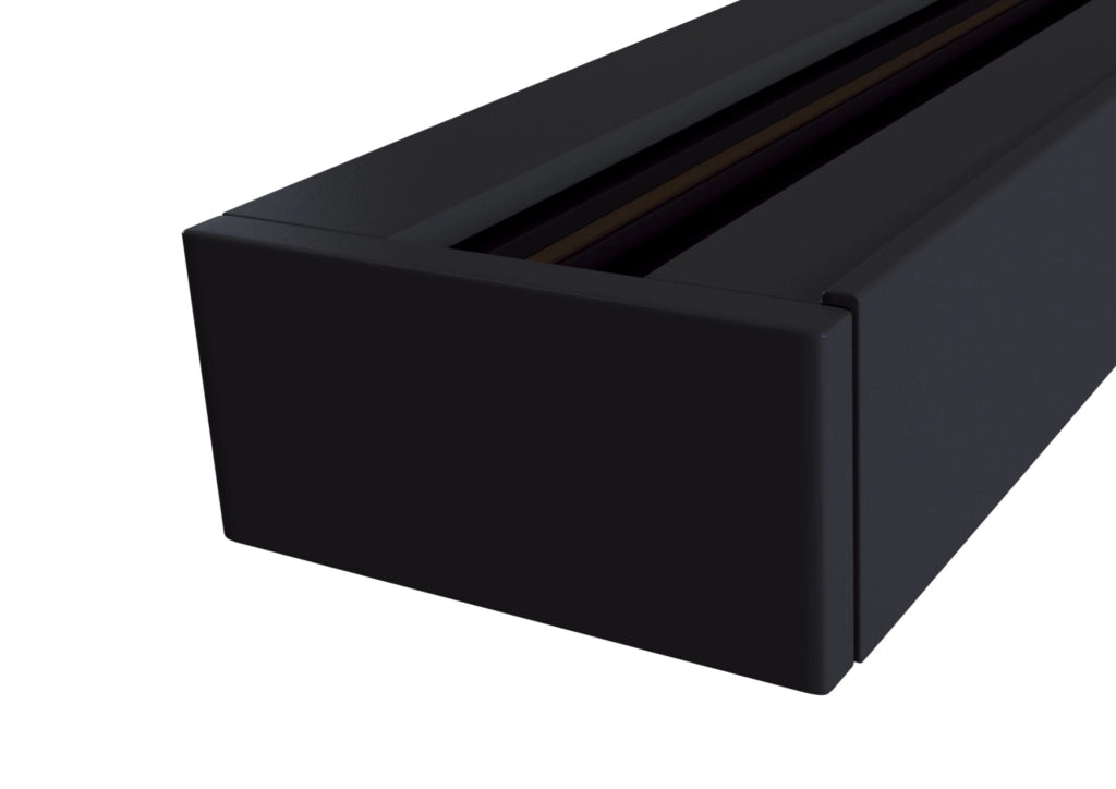 Binario per Faretti 2m in Alluminio per Sistema Illuminazione Binario Monofase Nero