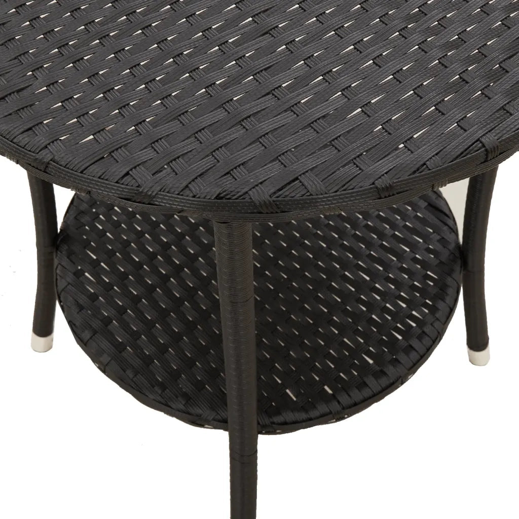 Sedie da Giardino Reclinabili 2 pz con Tavolo in Polyrattan 365705