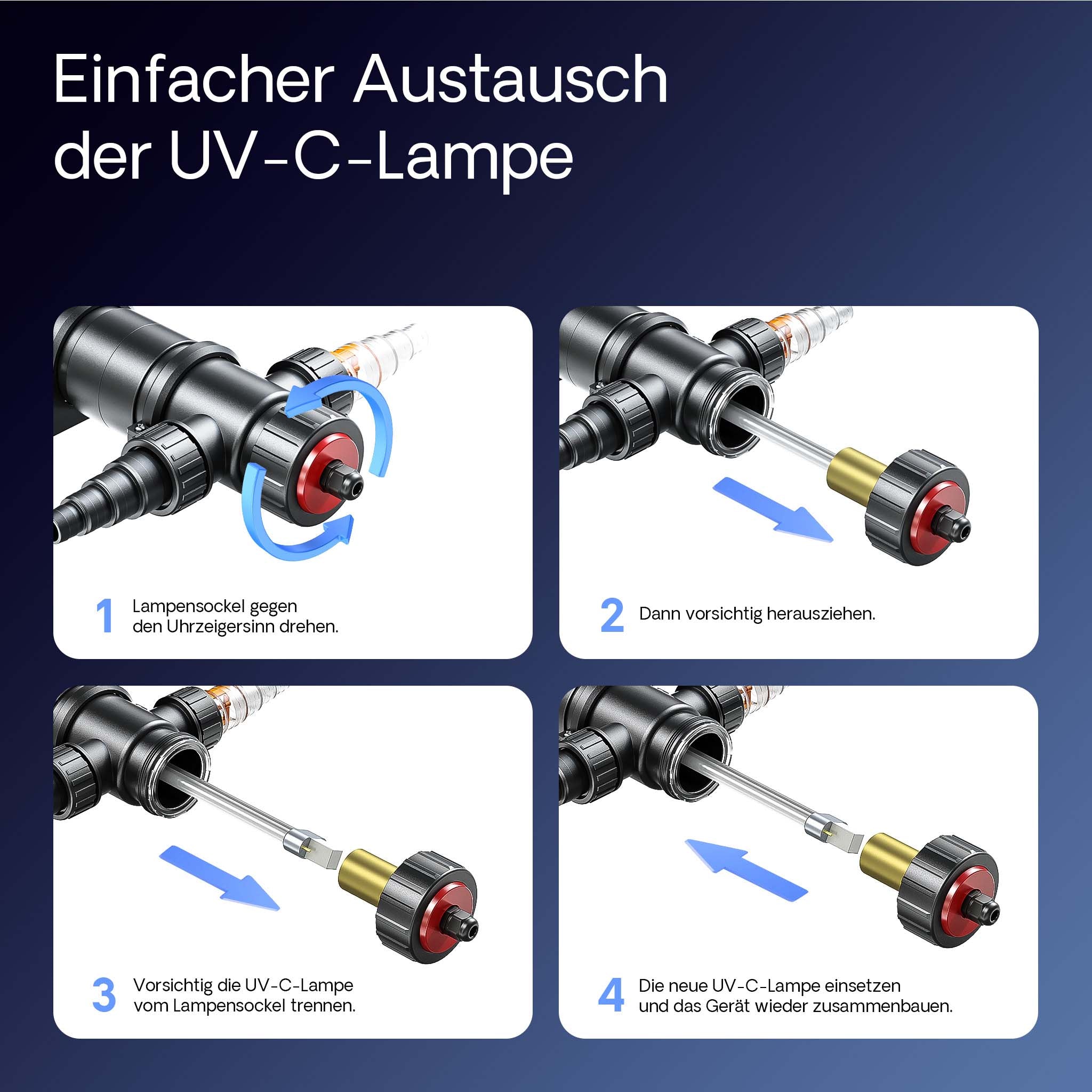 CUV-111 Chiarificatore acqua per laghetti Filtro luminoso 11W