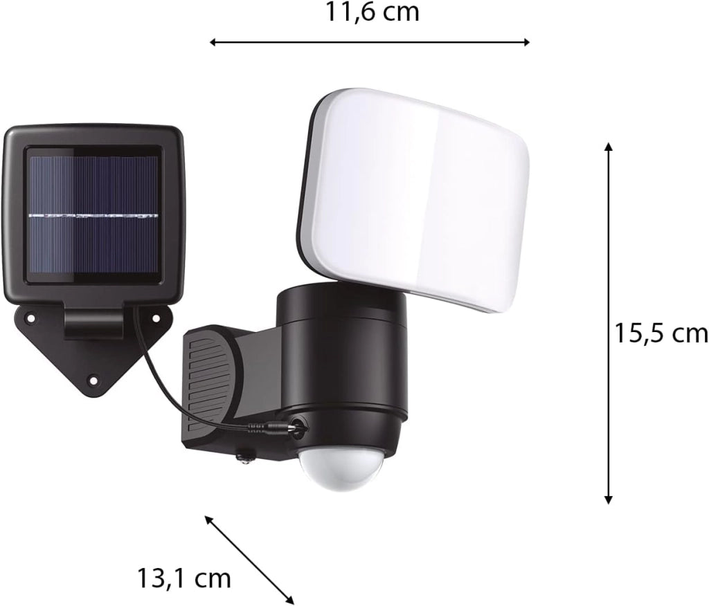 VELAMP Faretto solare da esterno con sensore di movimento 400 lumen SL355