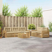 Set di divani da esterno 6 pz Bianco e Beige 3390053