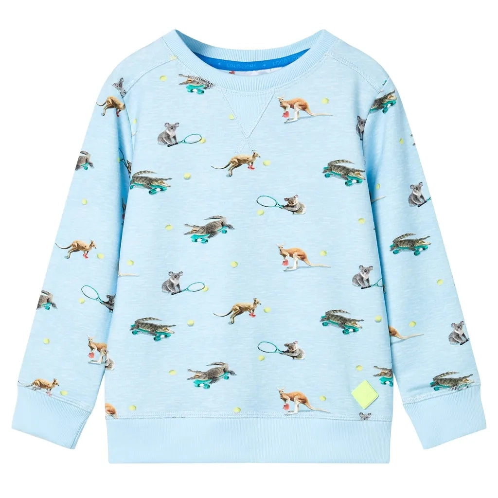 Felpa da Bambino Azzurro MÃ©lange 140