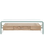 Tavolino da Salotto Trasparente 98x45x31 cm in Vetro Temperato 284747