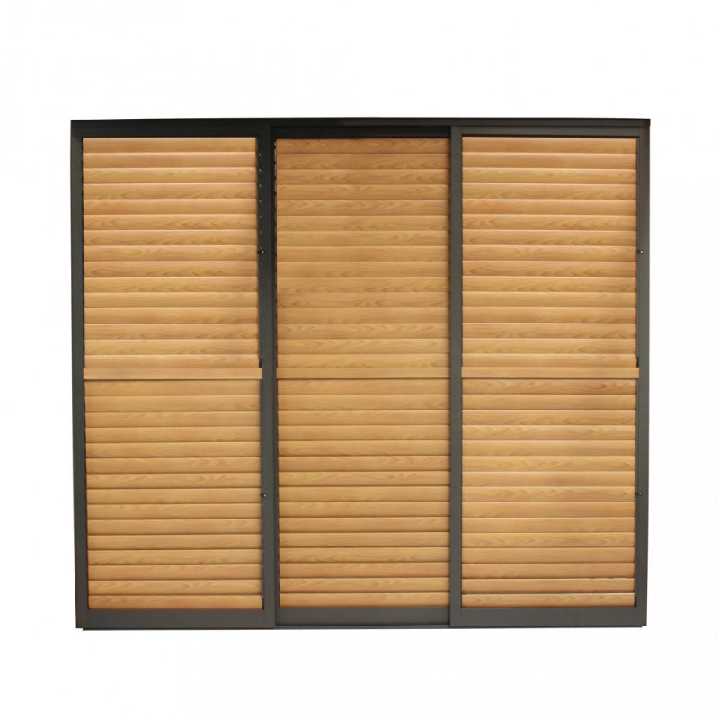 LATERALE SCORREVOLE CON LAMELLE PER LATO DA 3 M PERGOLA BIOCLIMATICA