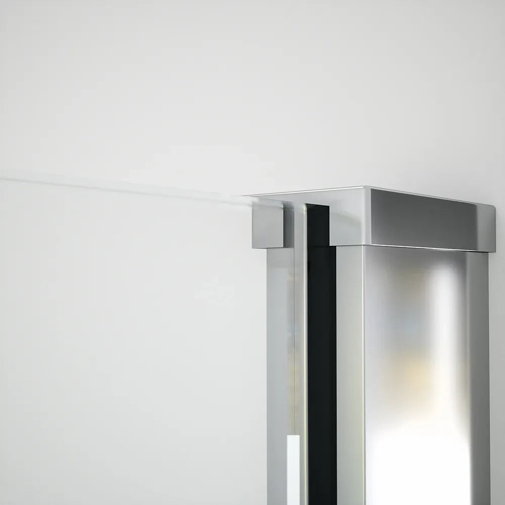 Doppia parete doccia walk-in 70x120cm con supporto a T vetro 8mm trasparente anticalcare h200 | Lazaros