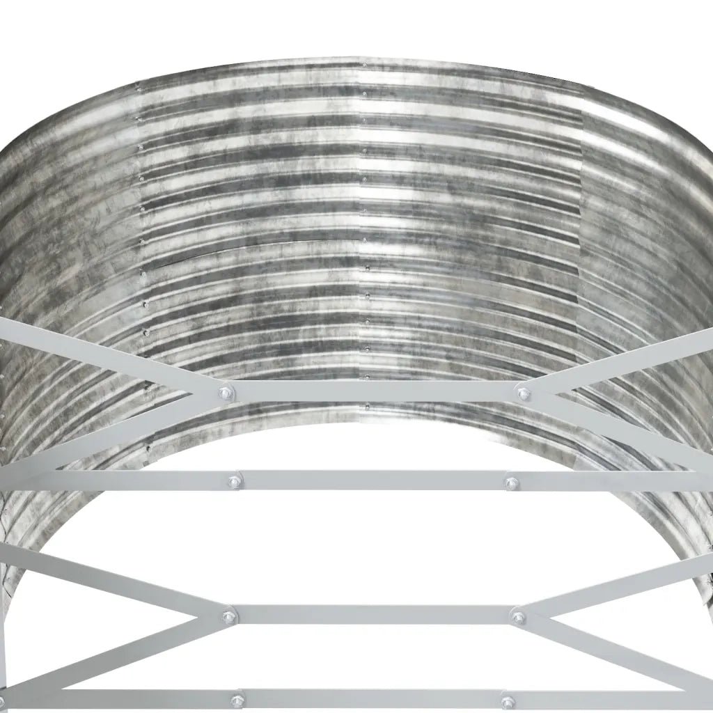 Letto Giardino Acciaio Verniciato Polvere 554x100x68cm Argento 319087