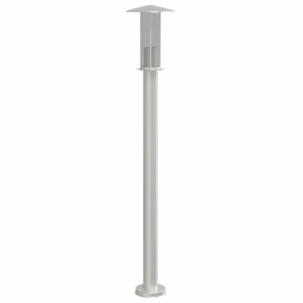 Lampada da Terra per Esterni Argento 100 cm in Acciaio Inox 4006351