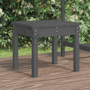 Panca da Giardino-Sgabello-Panca da esterno Grigia 50x44x45 cm Legno Massello di Pino